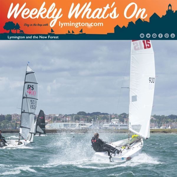 dinghies racing on the Solent at Lymington