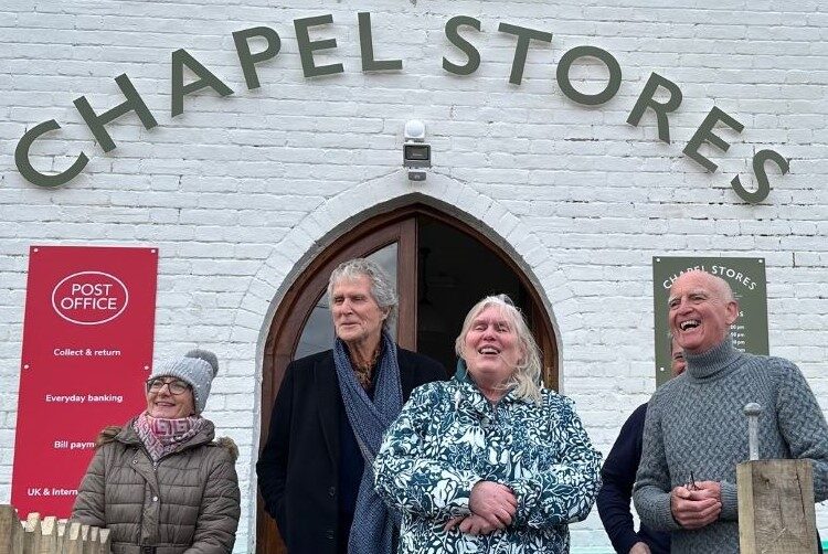 Chapel Stores opening - John Illsley and volunteer committee