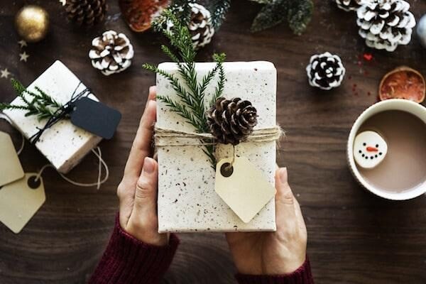 Locally bought, wrapped Christmas gift