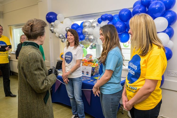 Princess Anne with Citizens Advice volunteers