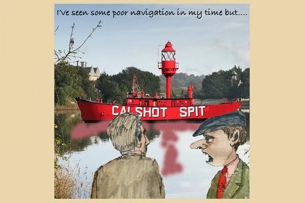 Calshot Spit Cartoon by Hugh Lohan