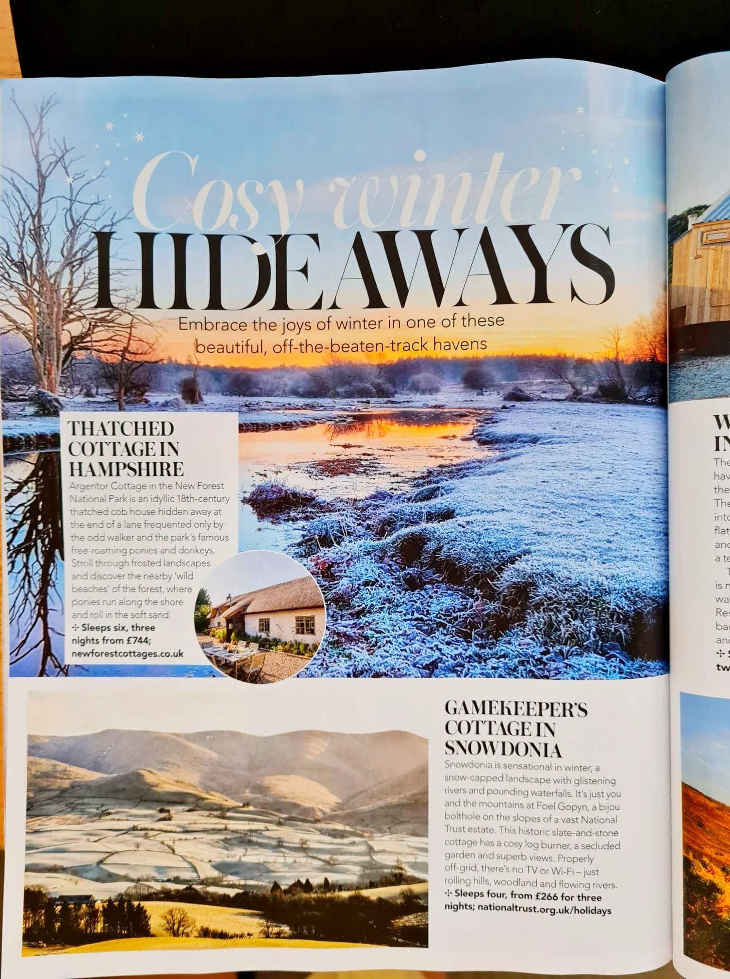 New Forest Cottages in Woman and Home magazine